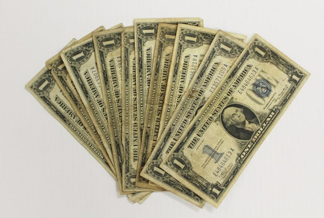 10 PIECE 1934 $1.00 SILVER CERTIFICATES (1 of 2)