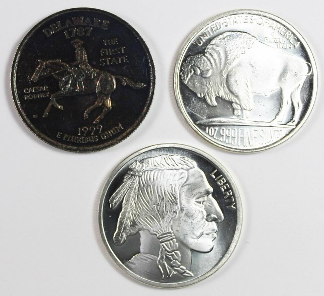 (3) ONE OUNCE SILVER ROUNDS (1 of 2)