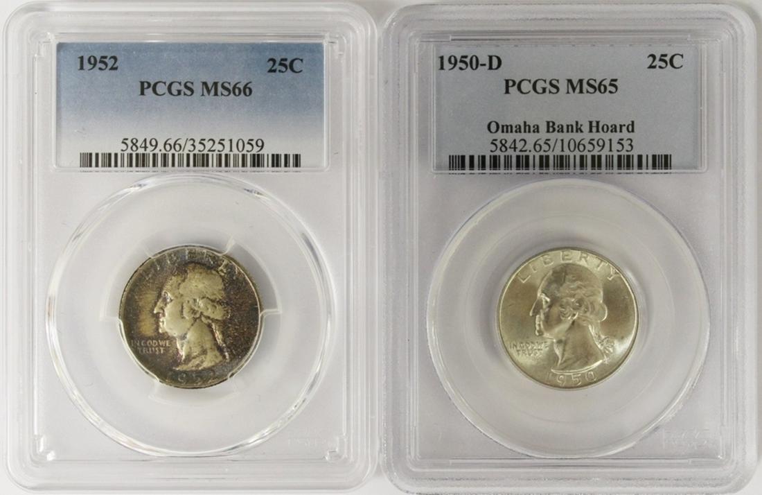 (2) PCGS GRADED WASHINGTON QUARTERS (1 of 2)