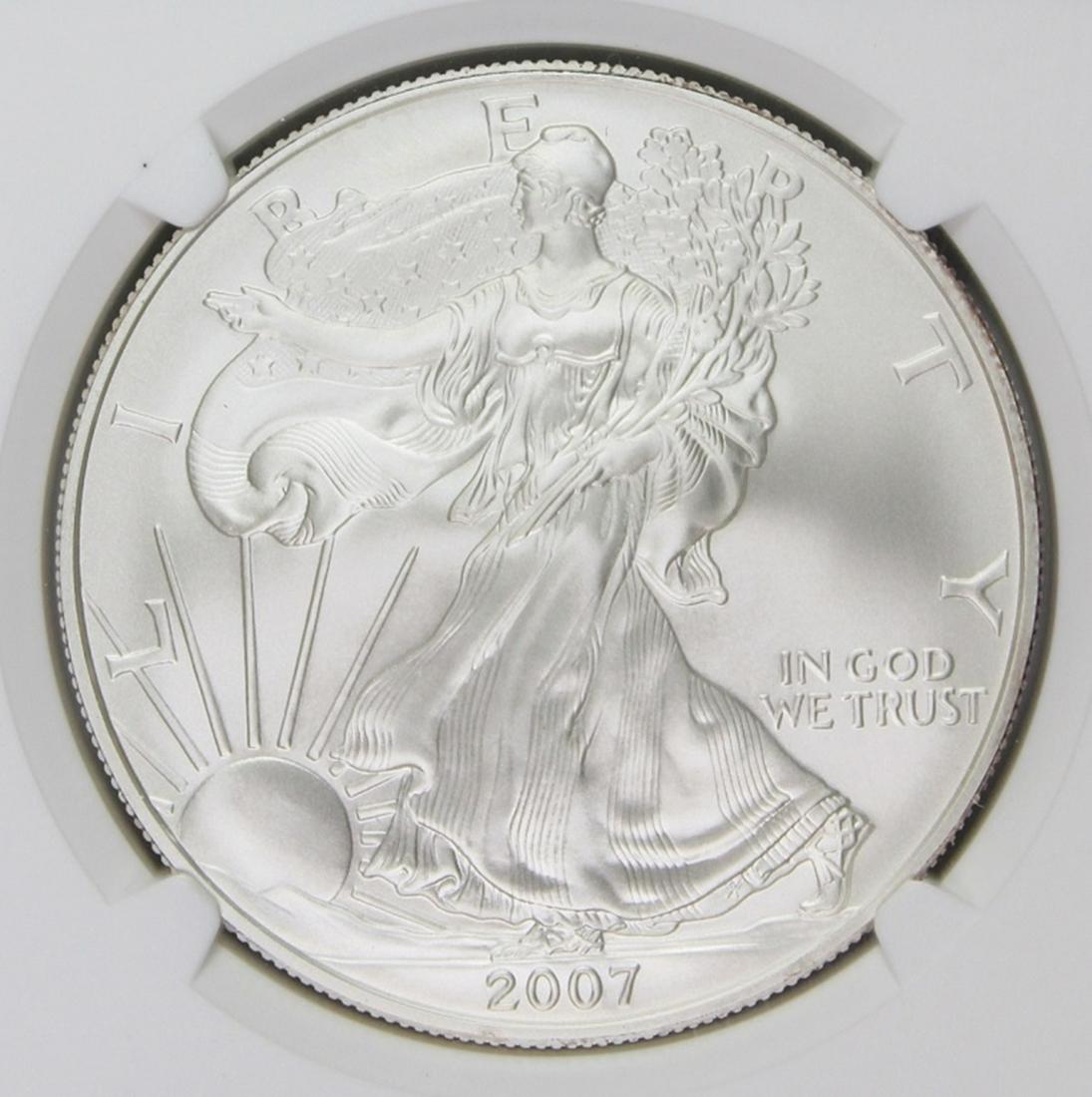 2007-W BURNISHED AMERICAN SILVER EAGLE (1 of 4)