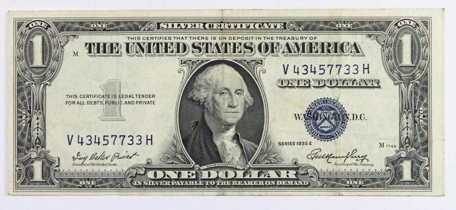 1935-E $1.00 SILVER CERTIFICATE (1 of 2)
