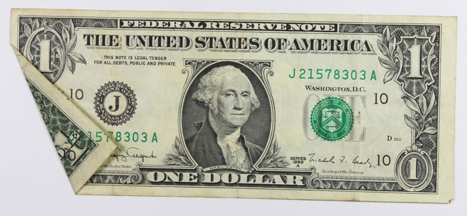 1988-A $1.00 ERROR NOTE (1 of 2)