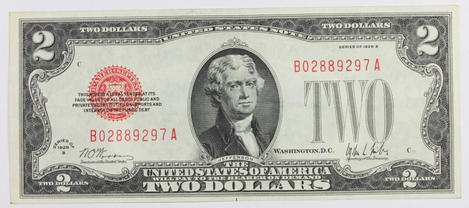 1928-B $2.00 U.S. NOTE (1 of 2)