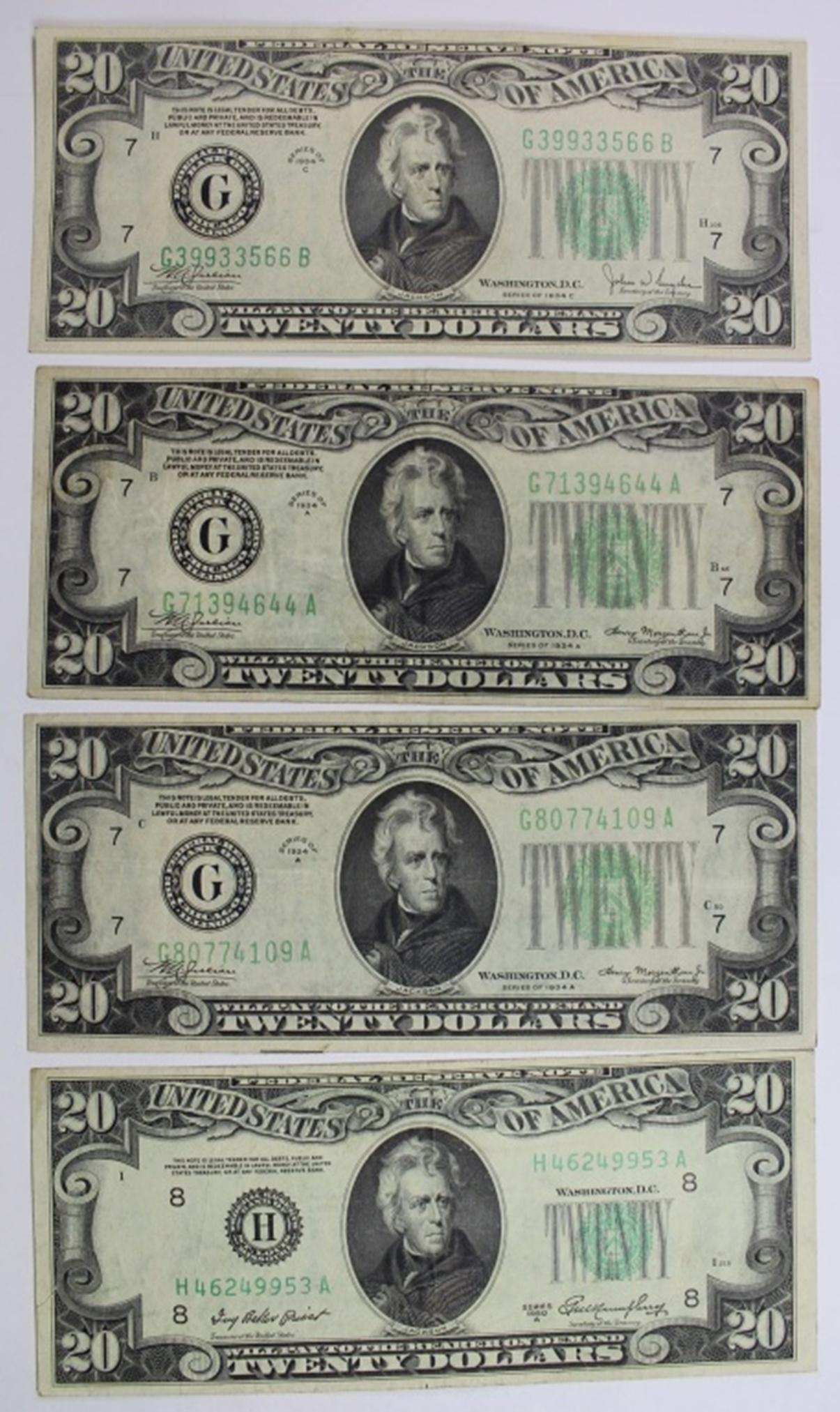 (4) $20.00 FEDERAL RESERVE NOTE (1 of 2)