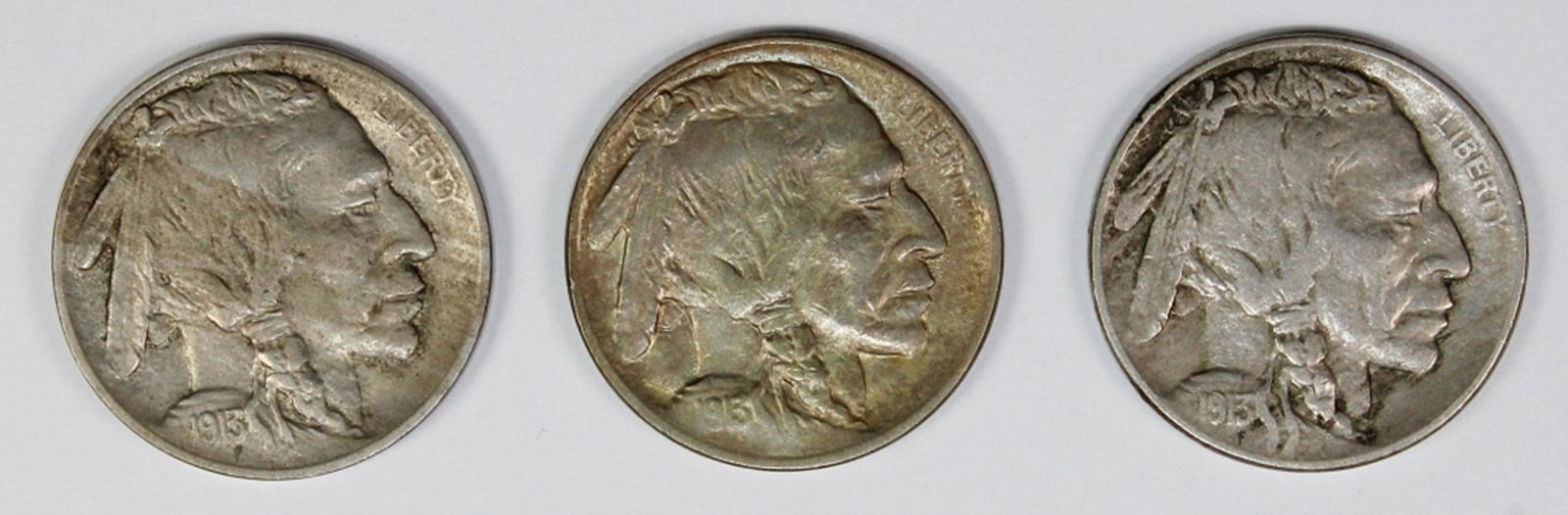(3) 1913 BUFFALO NICKELS (1 of 2)