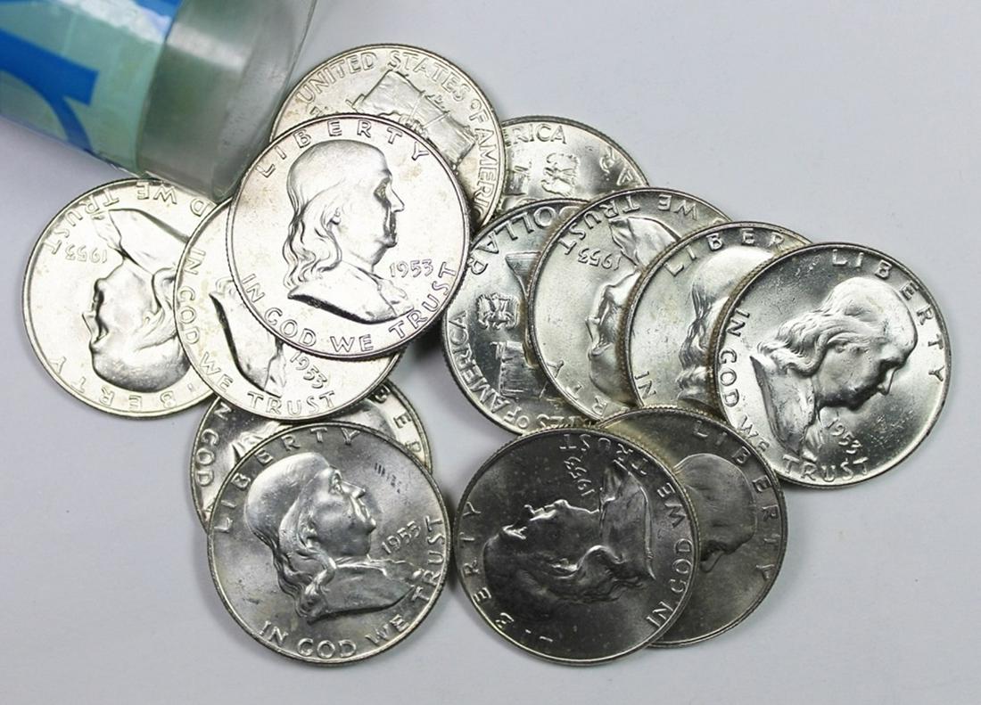 1953-D ROLL OF FRANKLIN HALF DOLLARS (1 of 1)