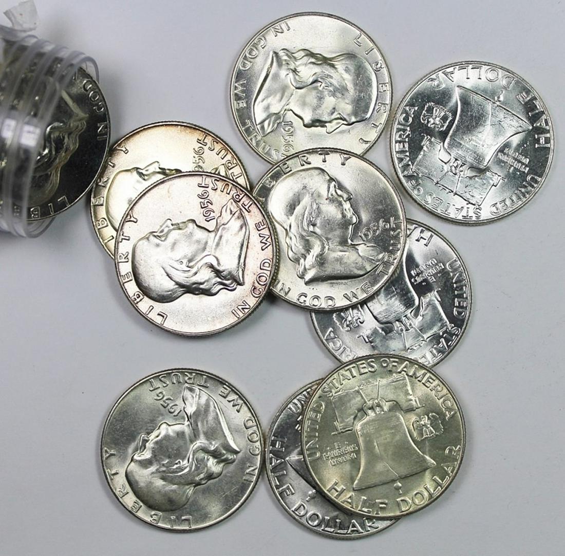 1956 ROLL OF FRANKLIN HALF DOLLARS (1 of 1)