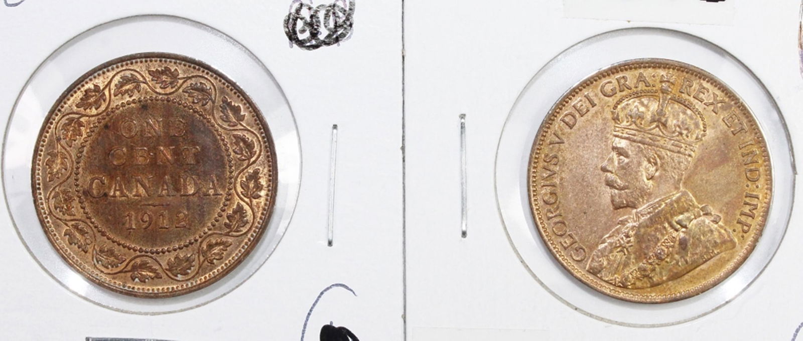 GEM BU RED CANADA LARGE CENTS (1 of 2)