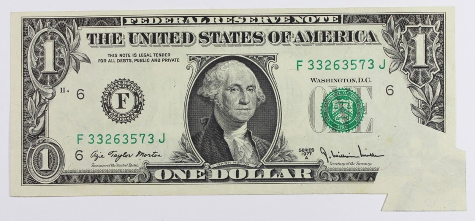 1977-A $1.00 ERROR NOTE (1 of 2)