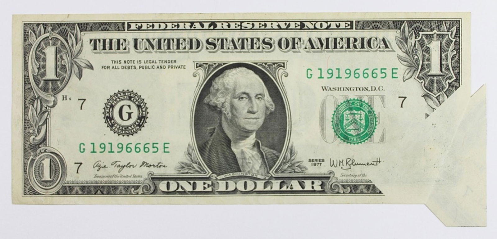 1977 $1.00 ERROR NOTE (1 of 2)