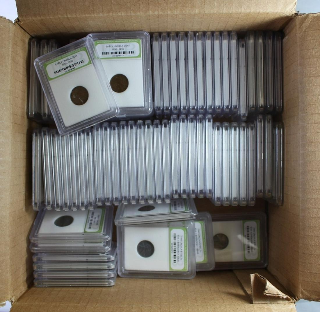 69 PIECE SLABBED COINS: INTERNATIONAL NUMISMATIC BUREAU. SEE PHOTOS. CONSIGNOR PAID $7.50 EACH. ESTIMATE: $600-$800