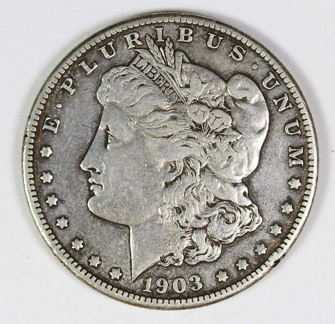 1903-S MORGAN SILVER DOLLAR: XF KEY COIN! ESTIMATE: $600-$800