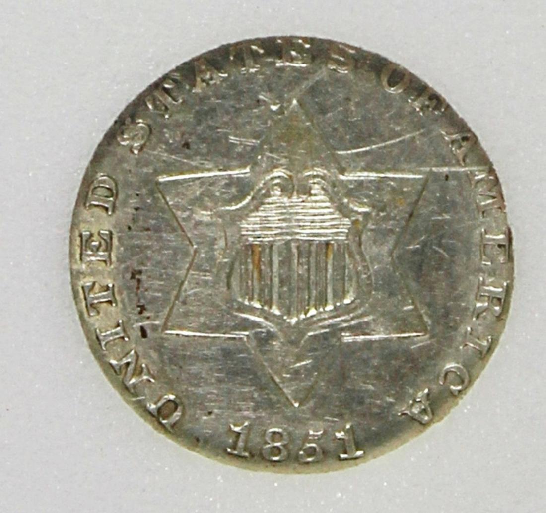 1851 THREE CENT SILVER (1 of 4)
