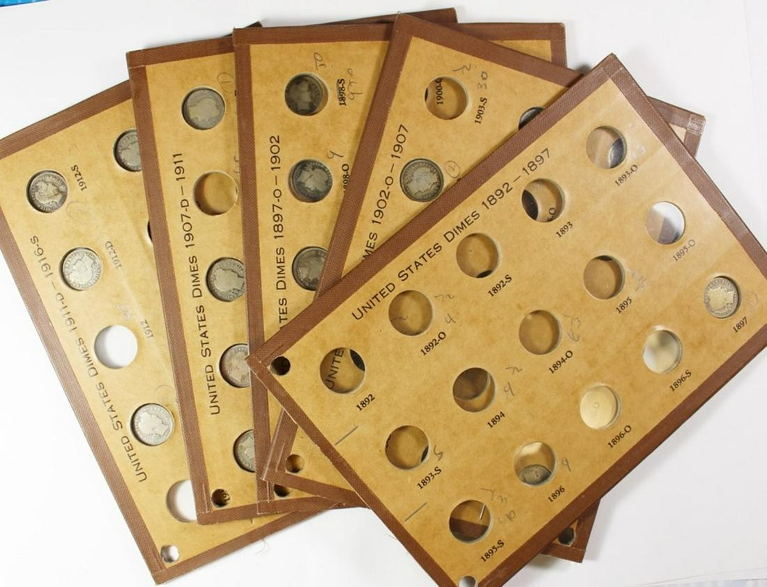 33 DIFFERENT BARBER DIMES (1 of 6)