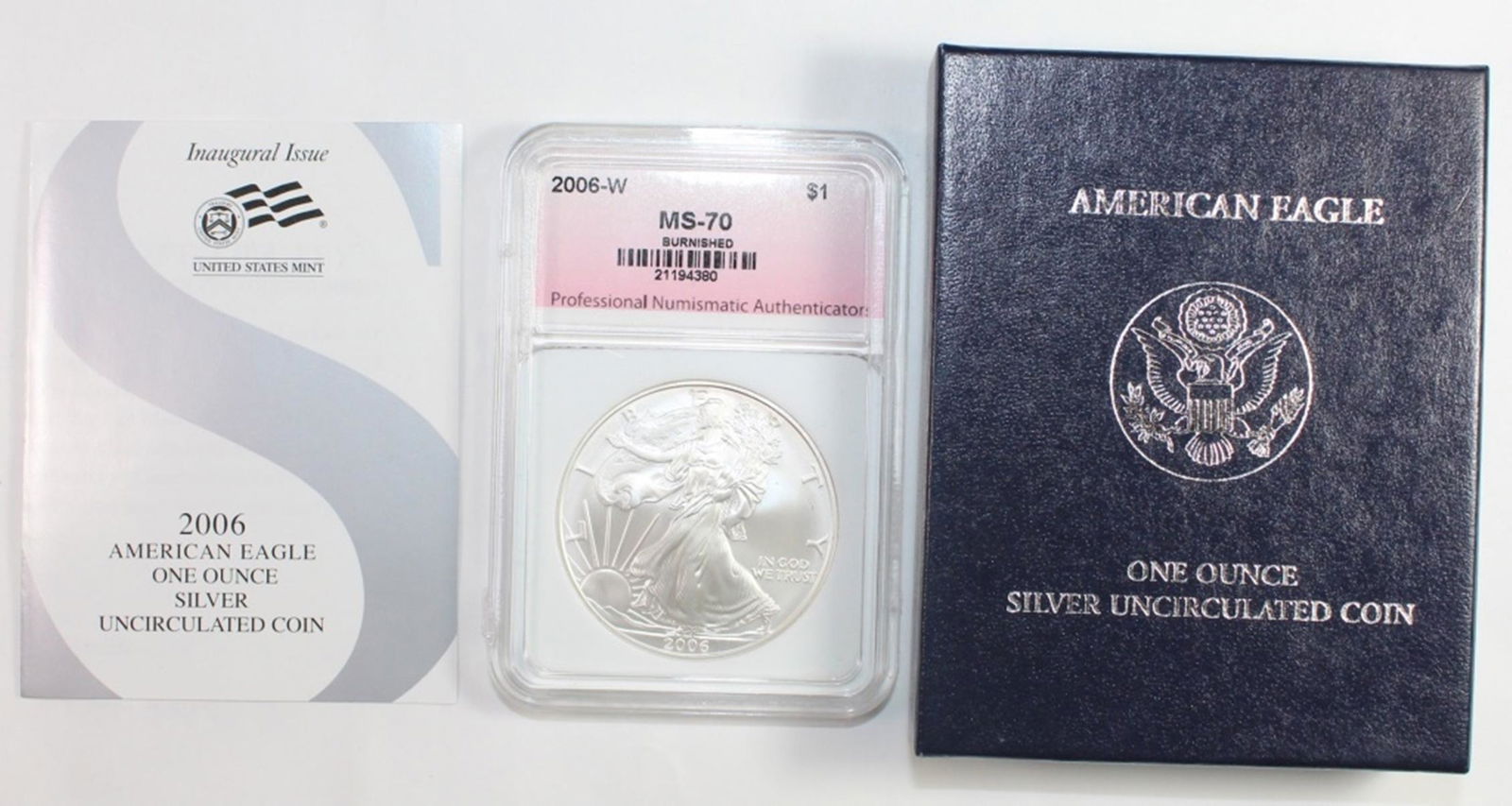 2006-W BURNISHED AMERICAN SILVER EAGLE (1 of 1)