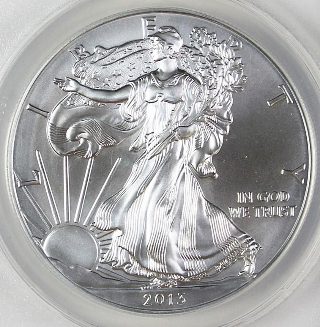 2013-W BURNISHED AMERICAN SILVER EAGLE (1 of 4)