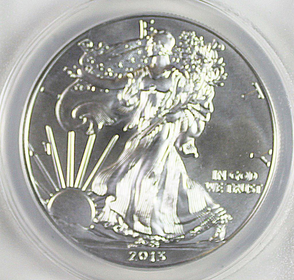 2013-W BURNISHED AMERICAN SILVER EAGLES (1 of 4)