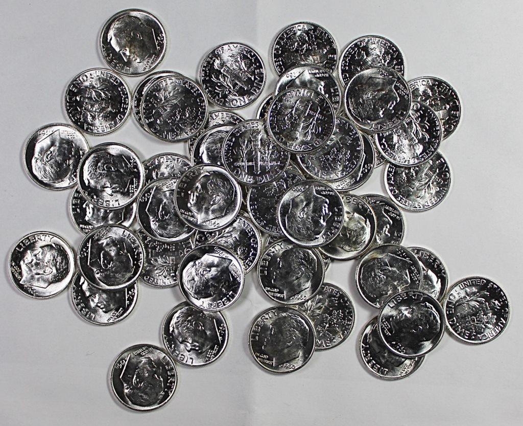 GEM BU ROOSEVELT DIMES (1 of 1)