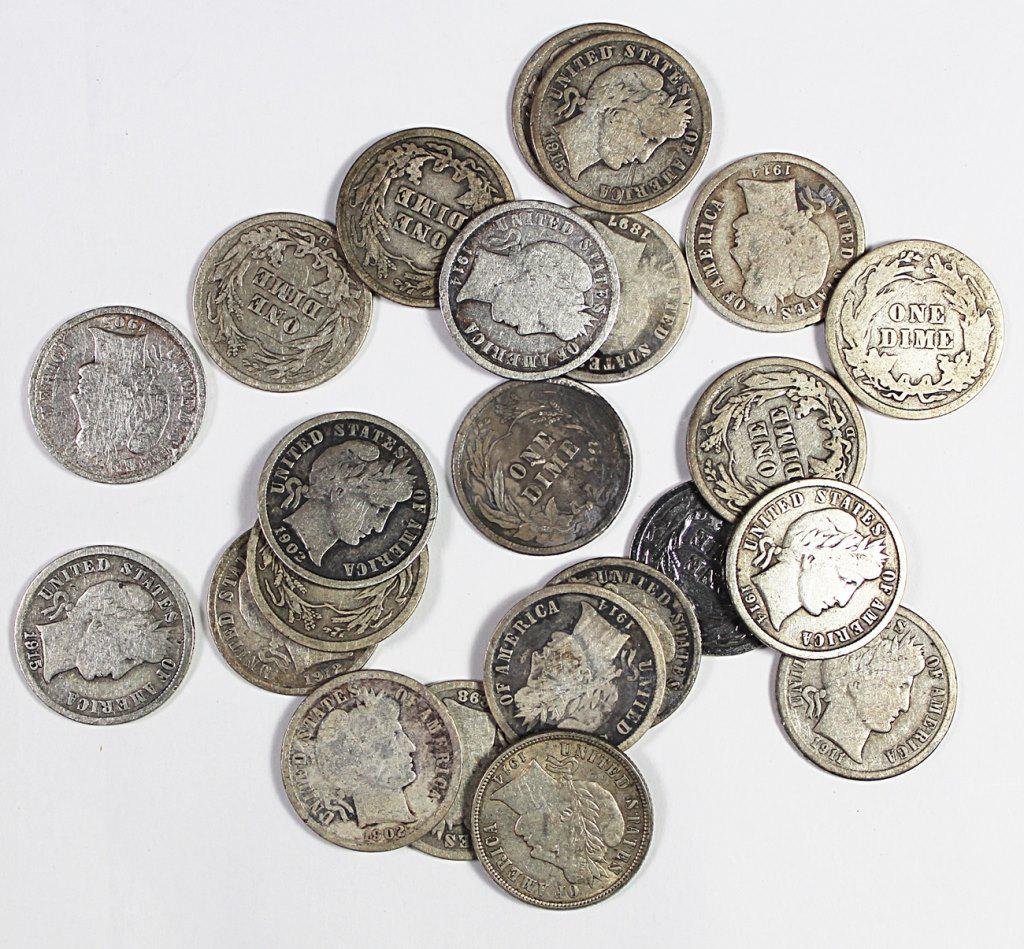 (23) BARBER DIMES (1 of 1)