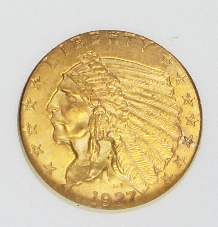 1927 $2.50 GOLD INDIAN (1 of 4)