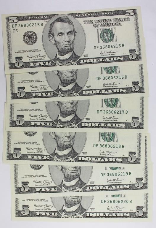 (6) 2003 $5.00 ATLANTA (1 of 1)