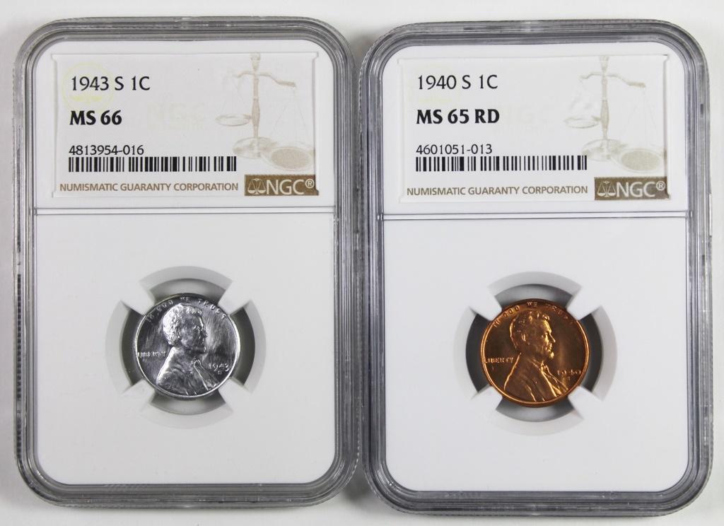 LINCOLN CENTS NGC GRADED (1 of 2)