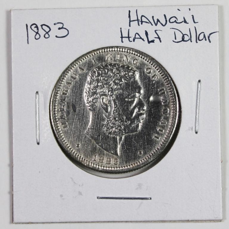 1883 HAWAII HALF DOLLAR (1 of 2)
