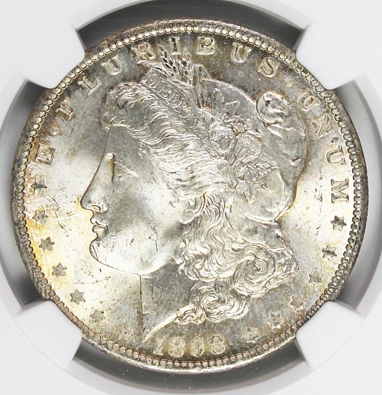 1898-O MORGAN SILVER DOLLAR: NGC MS 65 BEAUTIFUL! ESTIMATE: $175-$250