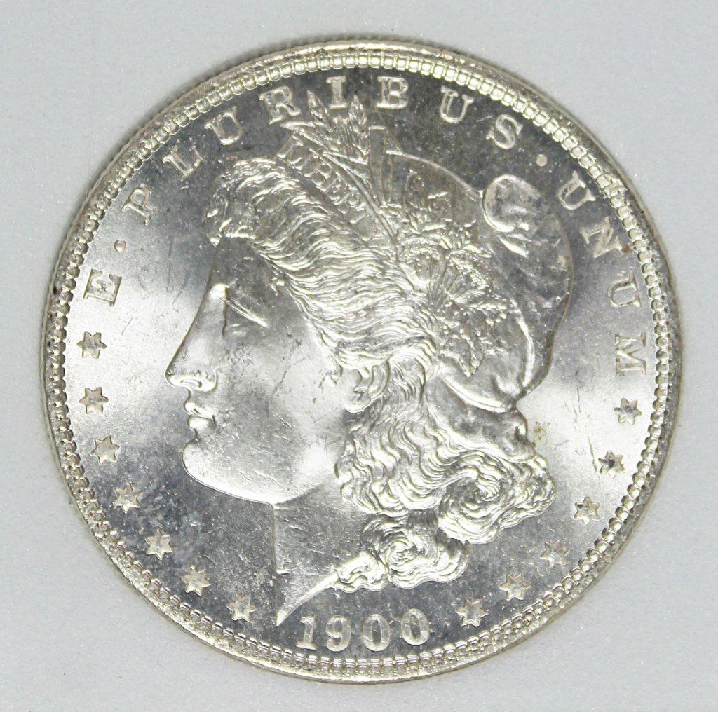 1900-O MORGAN DOLLAR: CCGS GRADED. MS67+ BLAST WHITE, SUPER LOOK, SUPER NICE SURFACES! ESTIMATE: $600-$650