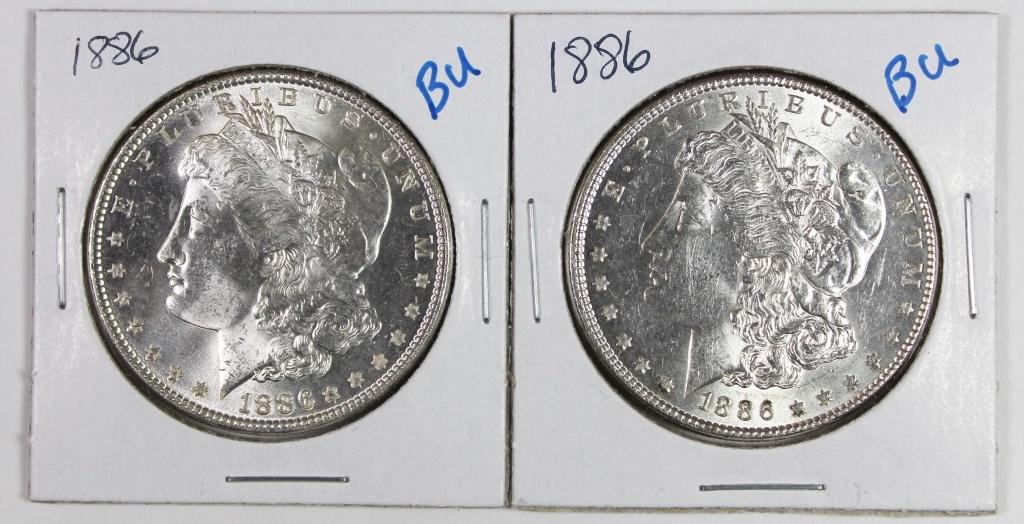(2) 1886 MORGAN SILVER DOLLARS (1 of 2)