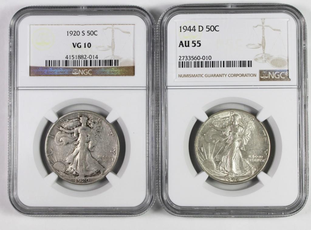 WALKING LIBERTY HALF DOLLARS (1 of 2)
