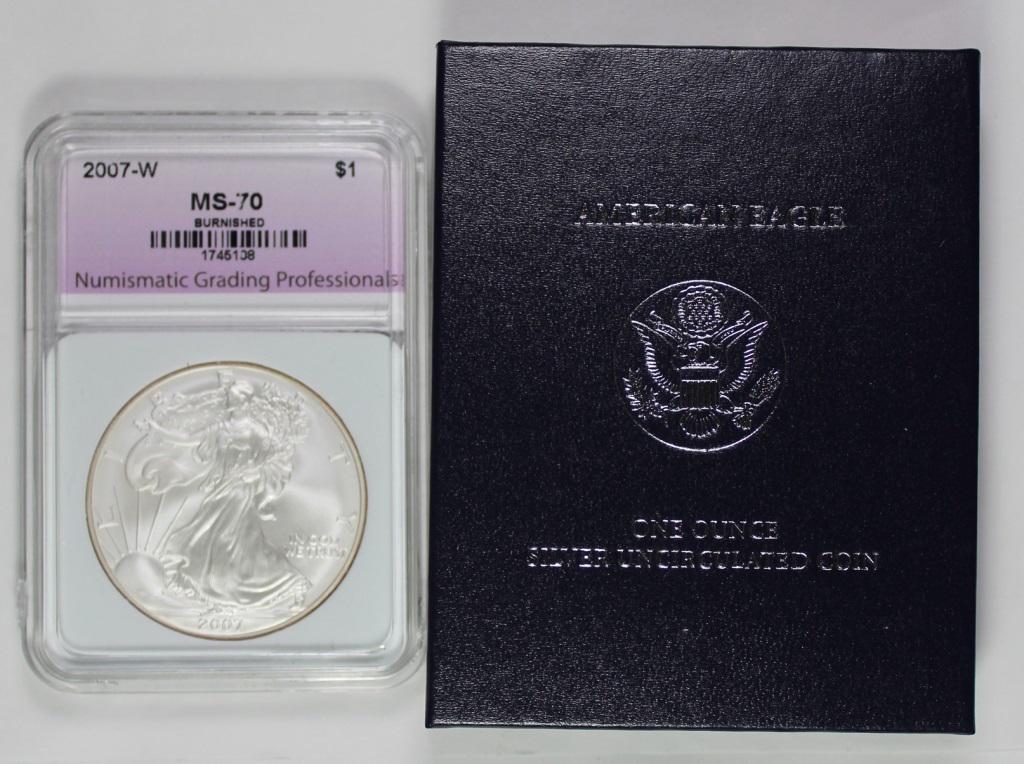 2007-W AMERICAN SILVER EAGLE (1 of 3)