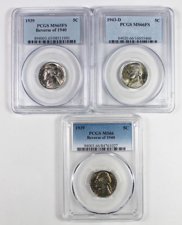 PCGS GRADED JEFFERSON NICKELS (1 of 2)