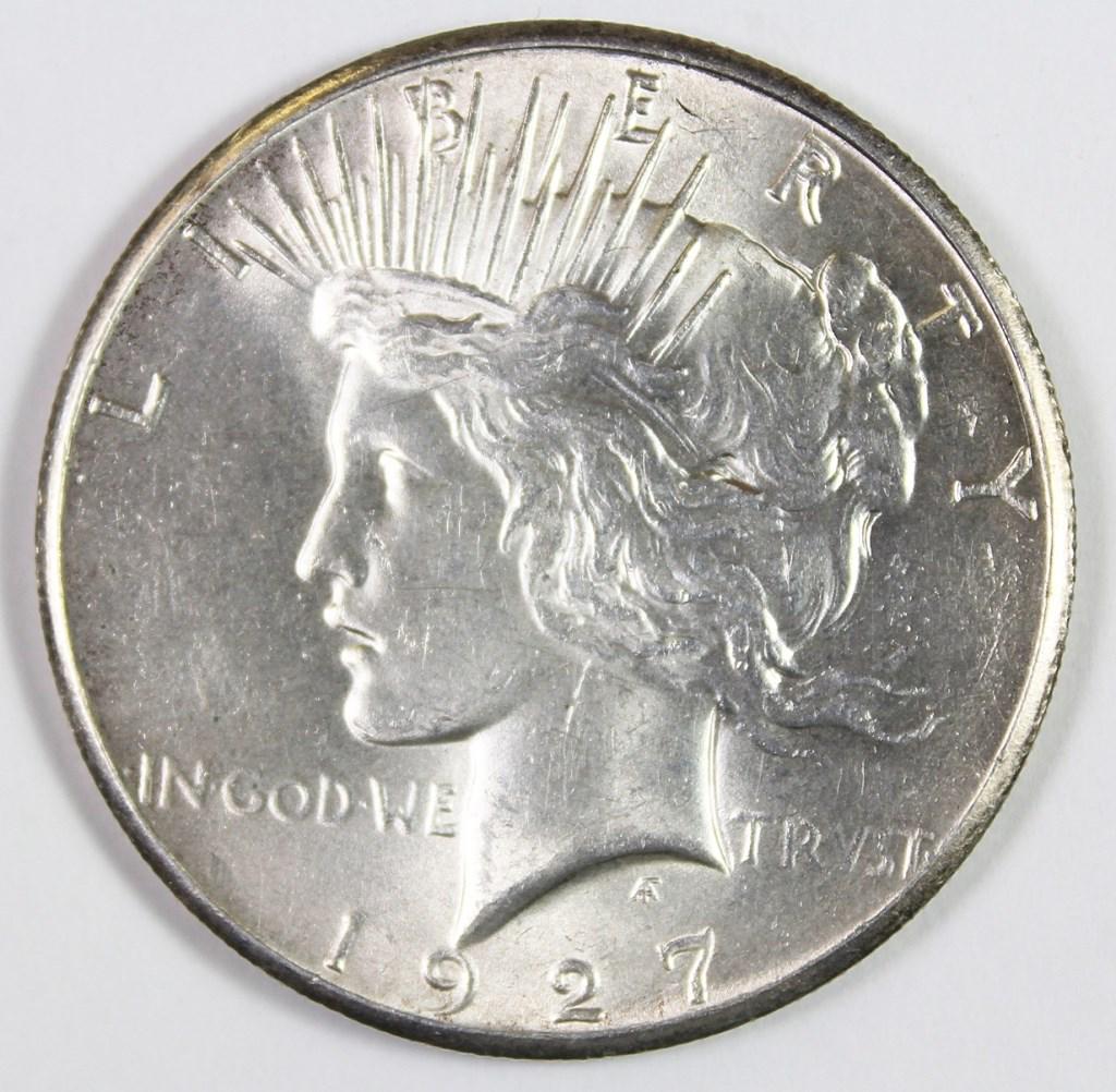1927 PEACE SILVER DOLLAR (1 of 2)