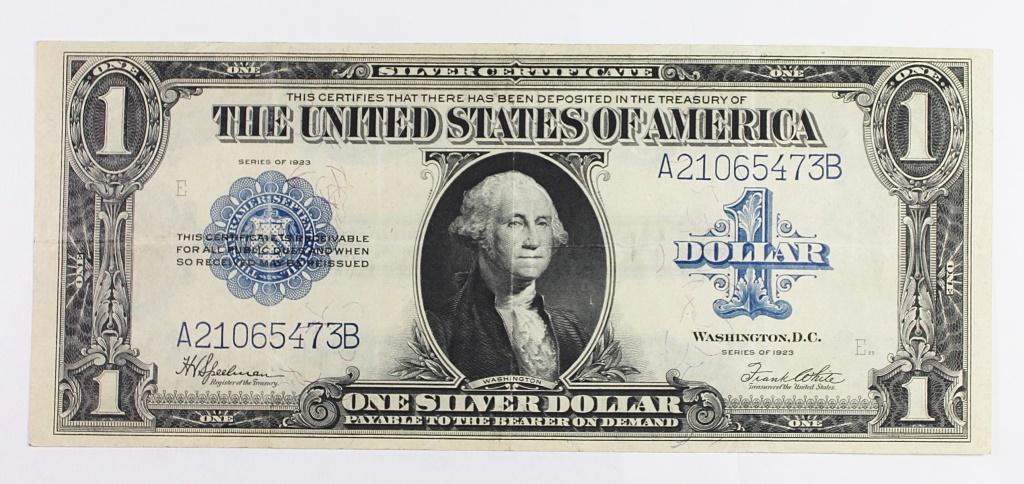 1923 $1.00 SILVER CERTIFICATE (1 of 2)