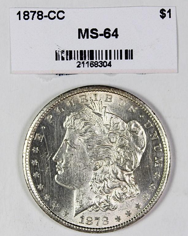 1878-CC MORGAN SILVER DOLLAR (1 of 2)