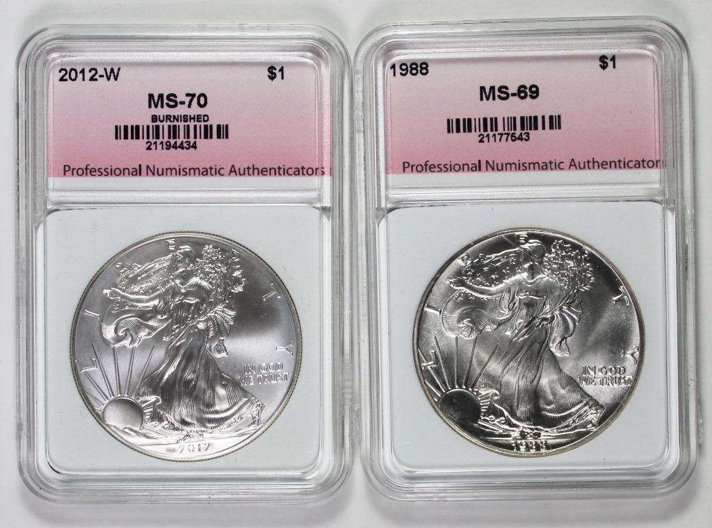 AMERICAN SILVER EAGLES (1 of 2)