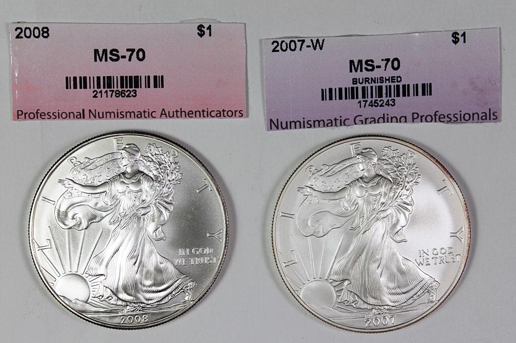 AMERICAN SILVER EAGLES (1 of 2)