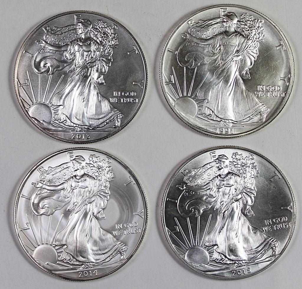 GEM BU AMERICAN SILVER EAGLE (1 of 2)