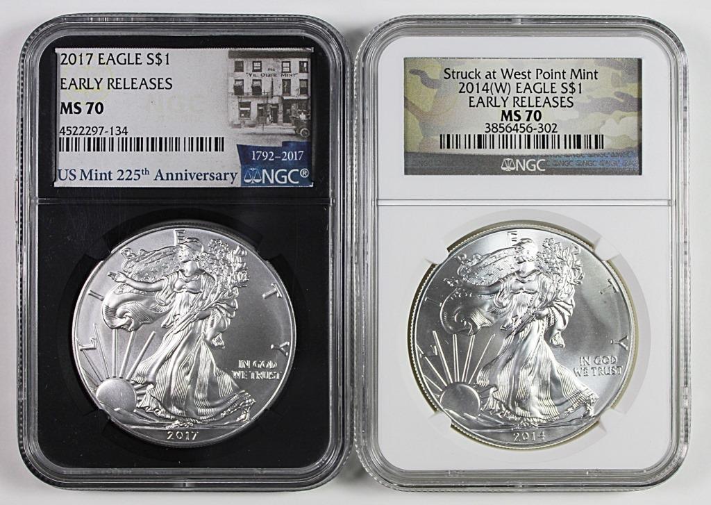 (2) AMERICAN SILVER EAGLE (1 of 2)