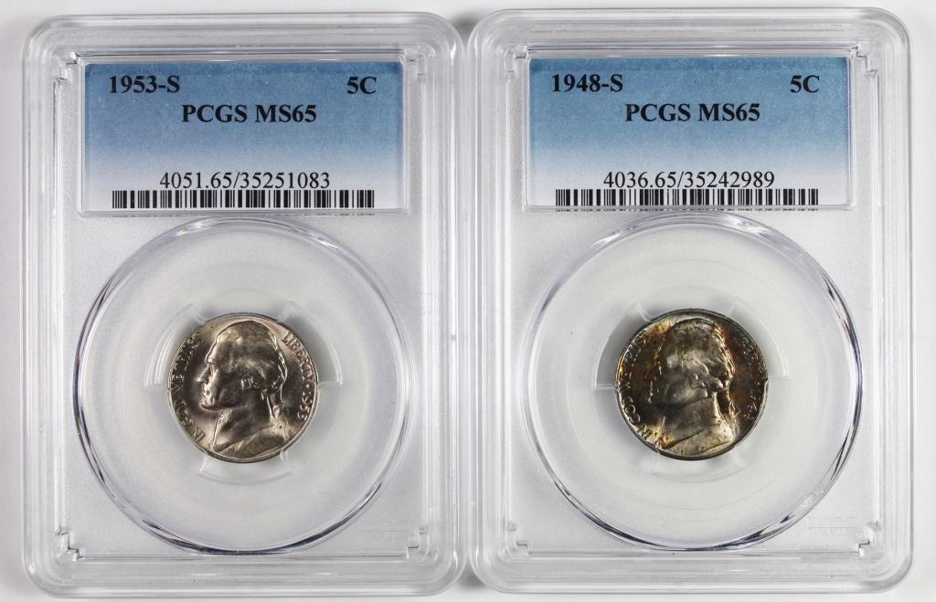 (2) PCGS GRADED JEFFERSON NICKELS (1 of 2)