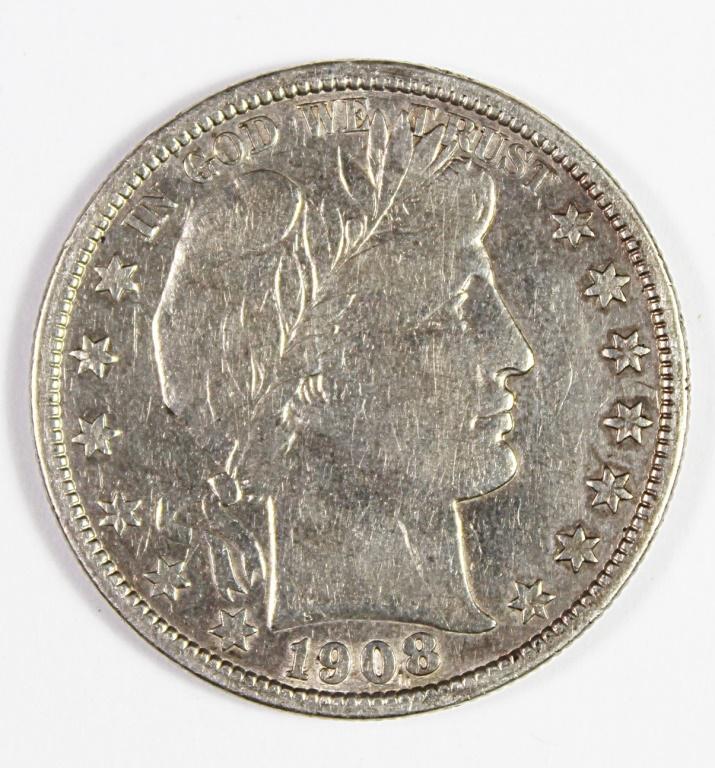1908 BARBER HALF DOLLAR (1 of 2)