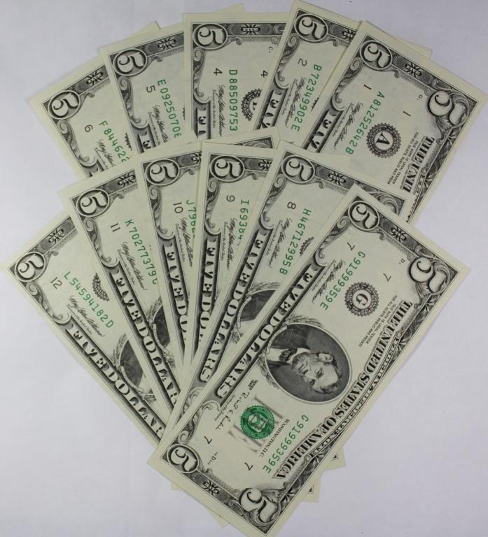 (11) 1995 $5.00 NOTES (1 of 1)