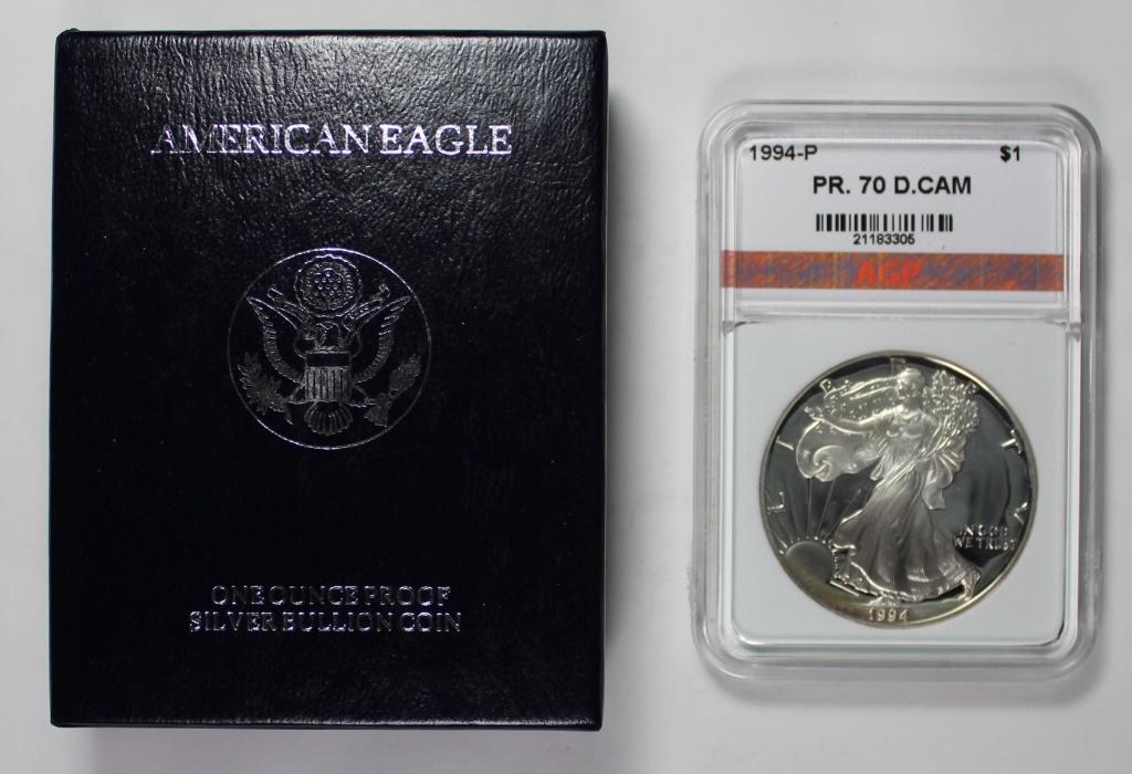 1994-P AMERICAN SILVER EAGLE (1 of 3)