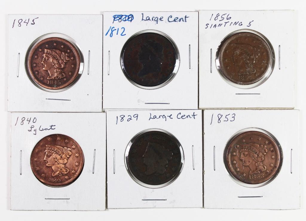 GROUP OF LARGE CENTS (1 of 2)