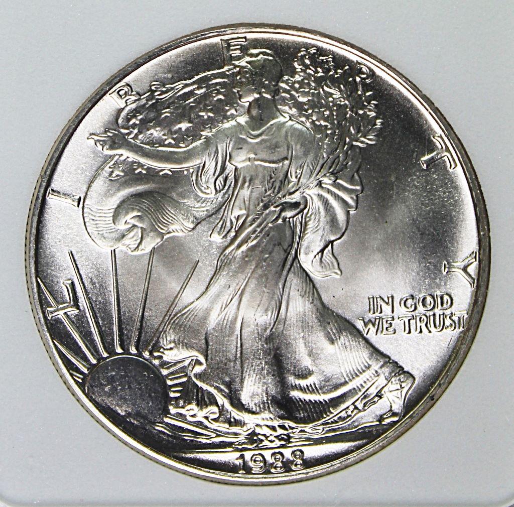 1988 AMERICAN SILVER EAGLE (1 of 4)