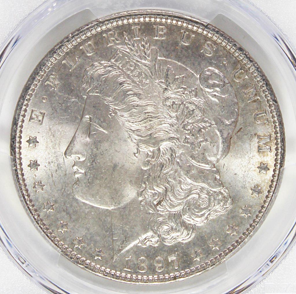 1897 MORGAN SILVER DOLLAR (1 of 4)
