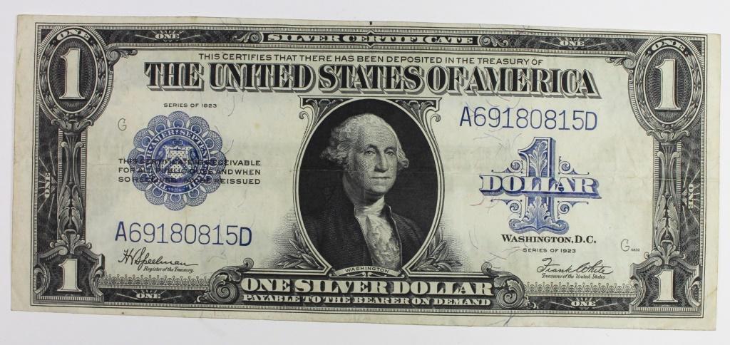 1923 $1.00 SILVER CERTIFICATE (1 of 2)