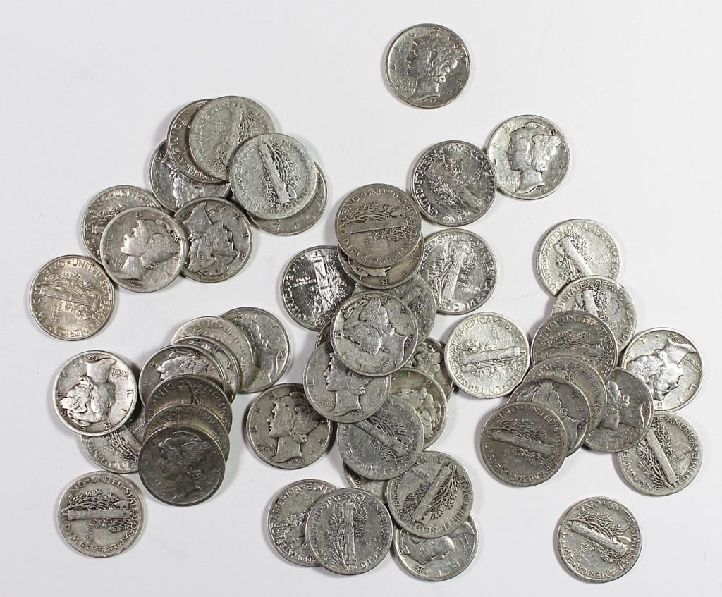 (50) MERCURY DIMES (1 of 1)