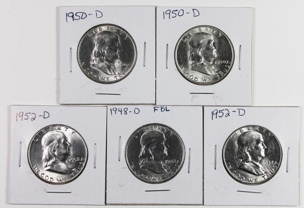 GEM BU FRANKLIN HALF DOLLARS (1 of 2)
